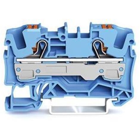 2206-1204  WAGO 2-CONDUCTOR THROUGH TERMINAL BLOCK WITH PUSH-BUTTON 6 MM, BLUE