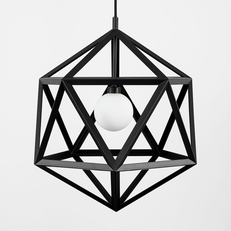 Minisun - Cubik Elec Pendant + LED Bulb - Black