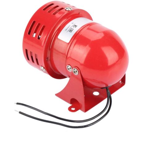 220V 120DB Rouge Mini Métal Alarme Moteur Son Industrielle Électrique Garde Contre Le Vol MS-190, Alarme Moteur Industriel Cloche Avertisseur Sonore Sirène