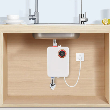 220V 3500W Chauffe-eau électrique en acier inoxydable avec écran d'affichage Chauffe-eau à chauffage instantané Chauffe-eau à chauffage instantané