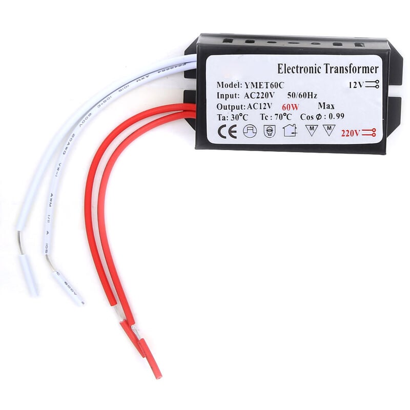 220V à 12V Transformateur électronique Convertisseur de tension Pilote d'alimentation intelligent (60W) - Eosnow