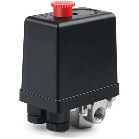 220V Air Compressor Pressure Switch - Automatic Pressure Control Valve for Rapid Pressure Relief (4 Holes)