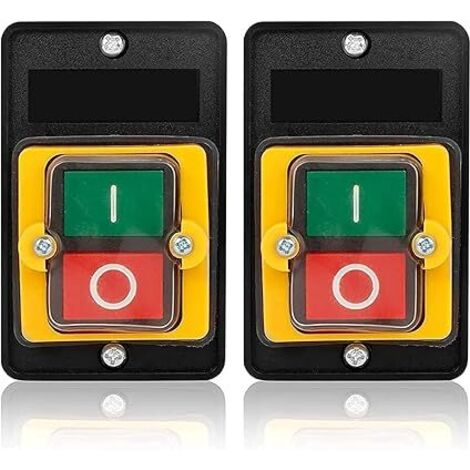 220V Binghe 2 pièces Bouton-Poussoir AC220V / 380V 10A Bouton-Poussoir Imperméable Bouton Poussoir on/Off Utilisé pour Machines Textiles d'Équipement Mécanique