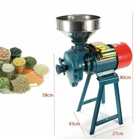 220V Blé Riz Meuleuse électrique 2.2KW Moulin à céréales + 1x Entonnoir