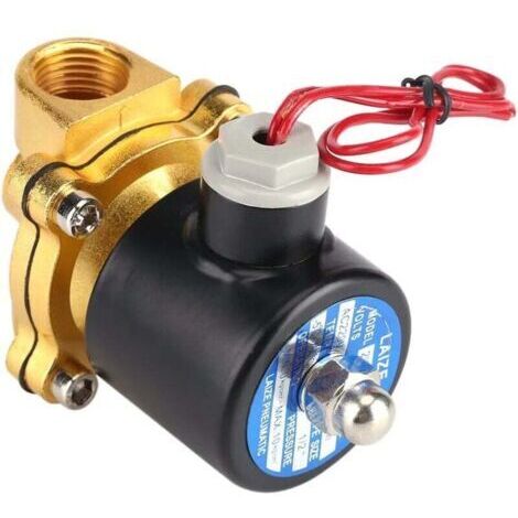 220V DN1/2" Electrovanne Normalement Fermée Valve Électrique Électromagnétique en Alliage de Zinc pour le diesel de gaz d'air d'huile d'eau