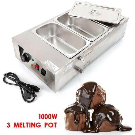 220v Electric Chocolate Tempering Machine Melter Maker 3 Melting Pot 12kg