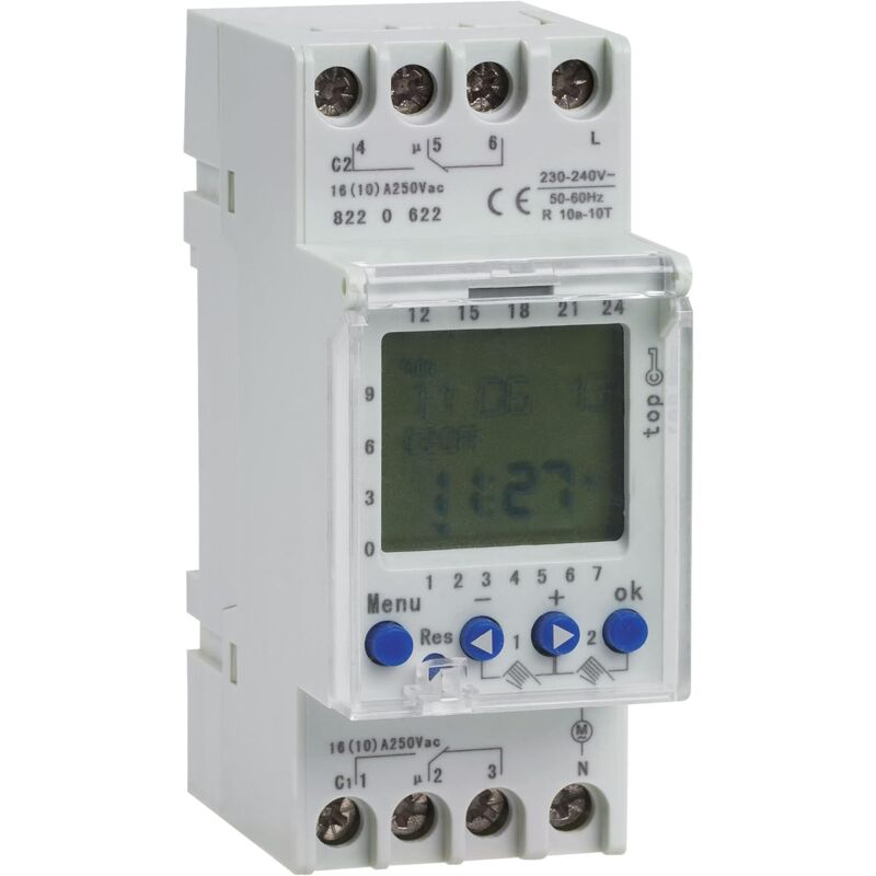 220V Minuterie Deux Canaux 7 Jours 24 Heures Programmable Électronique LCD Numérique Interrupteur Horloge Numérique avec 2 Sorties Relais
