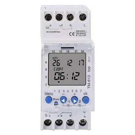 BOED 220V Minuterie Deux Canaux 7 Jours 24 Heures Programmable Électronique LCD Numérique Interrupteur Horloge Numérique avec 2 Sorties Relais