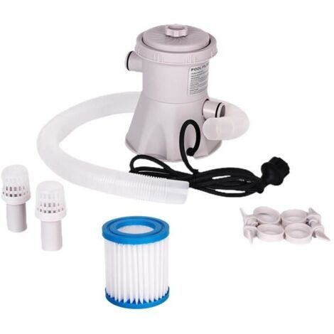 220V Piscine Hors Sol Filtre Pompe Piscine D'eau Cleaner avec Cartouche 300GPH Pompe Débit, L'UE chiwanji