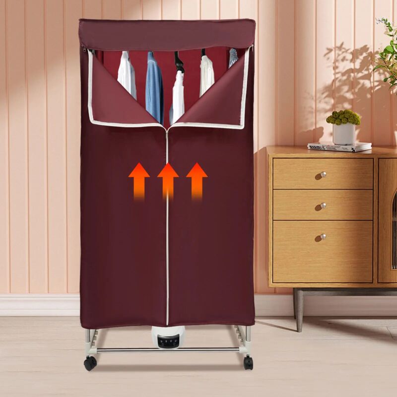 Gojoy - 220V vin rouge mini sécheuse Machine Pliable Électrique Sèche-linge pour les appartements
