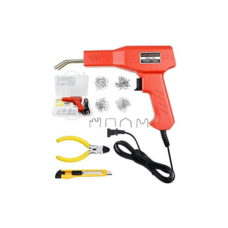 220W Soudure Plastique,2 en1 Kit Reparation Plastique Soudage Plastique Pare-chocs Voiture avec ,Soudeur Plastique pour Réparation Plastique