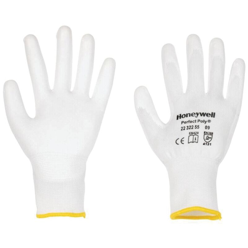 Perfect Poly White Gloves Size 9 - Honeywell