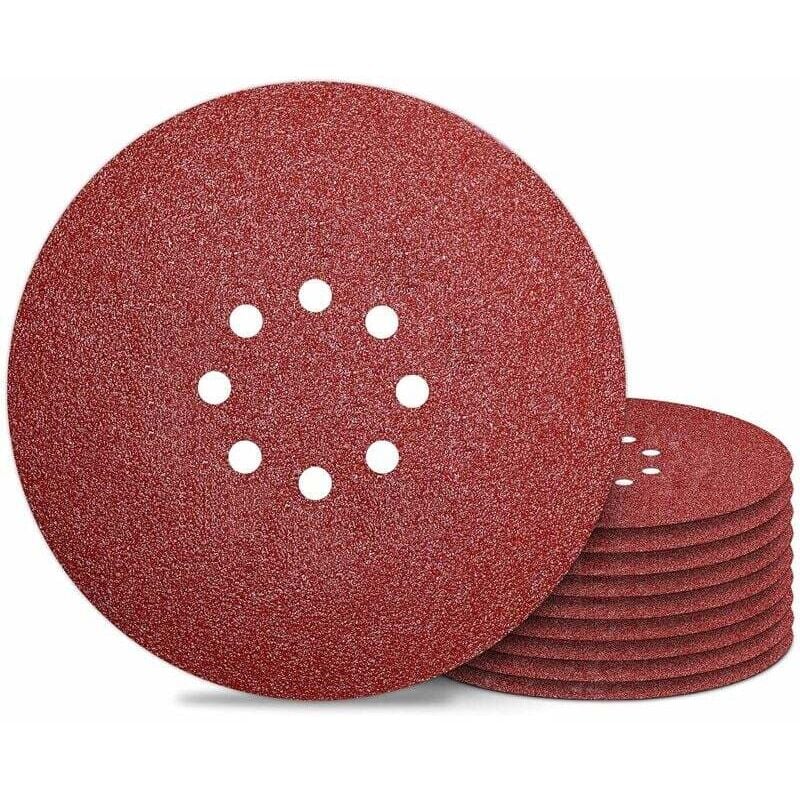 Image of 10 stücke 225mm Schleifscheibe 8 Löcher Schleifpapier 40er Körnung für Wandschleifer