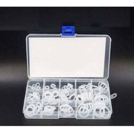 225-piece food-grade clear silicone rubber O-ring kit, various sizes