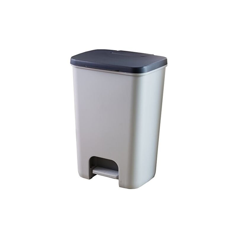 Curver 00759-686-00 Essentials Poubelle Plastique Gris Foncé/gris Clair 30,3 X 29,4 X 42,8 Cm 20 L
