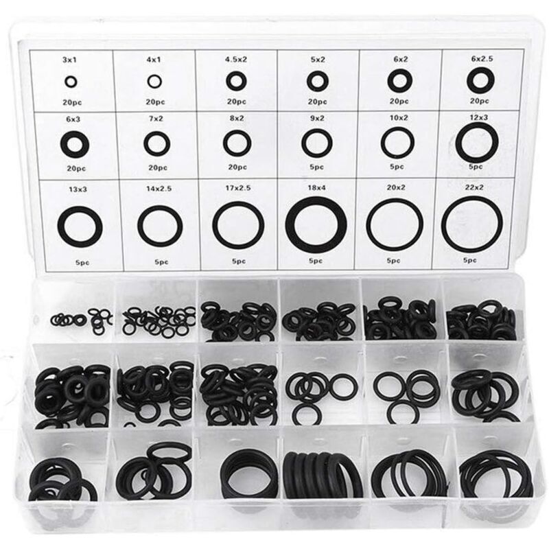 Image of 225pcs 18 Sizes Rubber Sealing O-Ring&hellip;