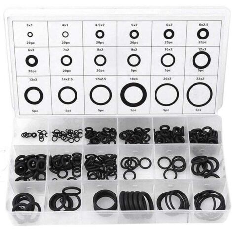 225pcs 18 Tailles étanchéité en Caoutchouc Joint Torique Rondelle Assortiment Set Pour la Réparation Automobile de Véhicule de Voiture