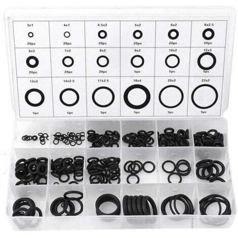 225pcs 18 Tailles étanchéité en Caoutchouc Joint Torique Rondelle Assortiment Set Pour la Réparation Automobile de Véhicule de Voiture