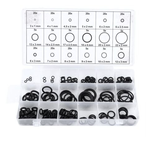 225pcs assortis joints de torique en caoutchouc joint assortiment de garniture pour voiture
