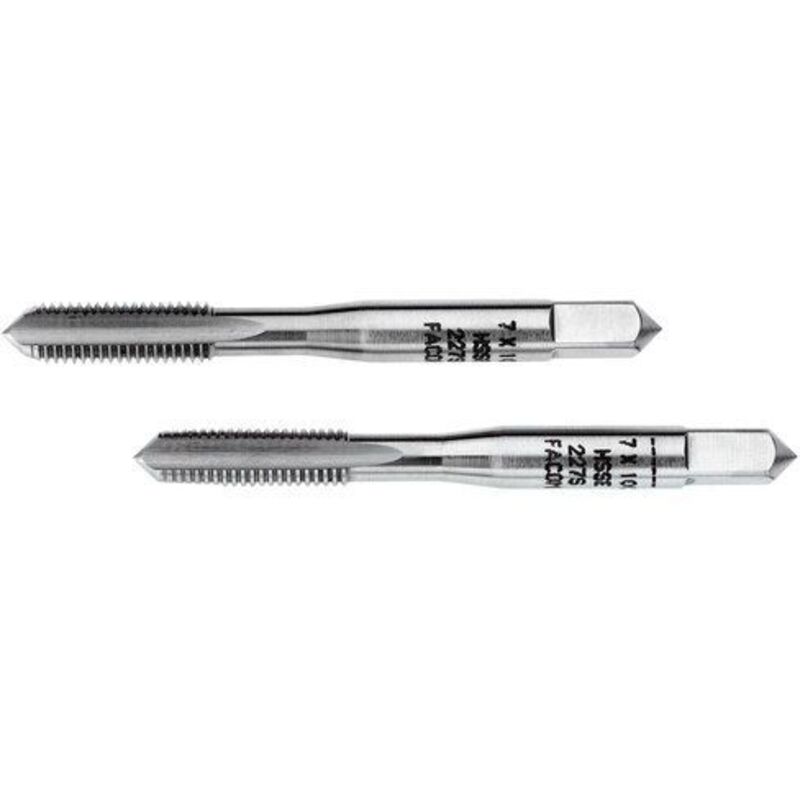 Jeu de tarauds au cobalt FACOM Haute performance M6 x 100 mm Ebaucheur finisseur 2 pcs 227.S6X100T2