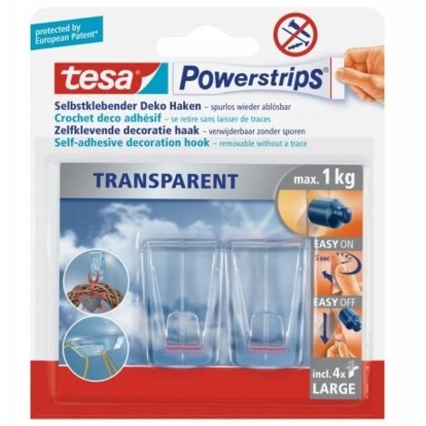 228222 TESA GANCIO AUTOADESIVO PWS DECO GRANDE 2 PEZZI