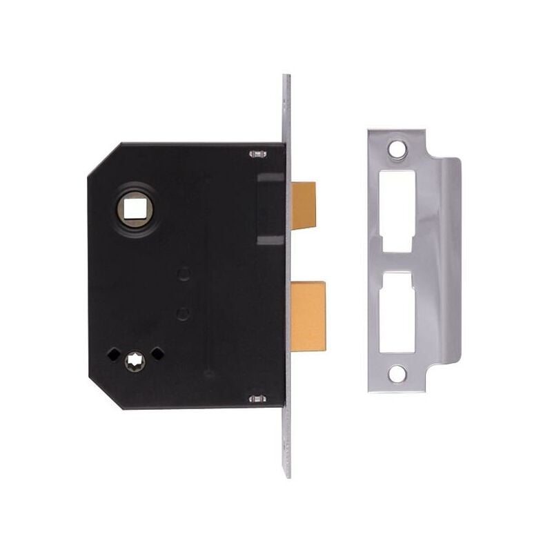 Union 2294 Mortice Bathroom Lock Polished Brass 76Mm 3In Visi