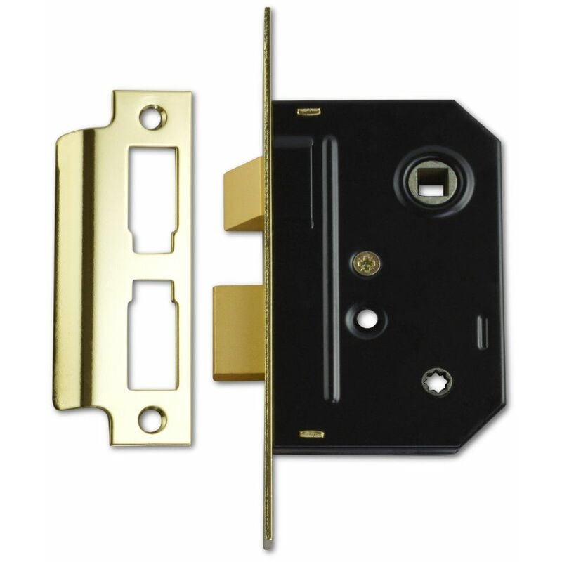 2294 Mortice Bathroom Lock Polished Brass 63mm 2.5in Visi UNNY2294PL25
