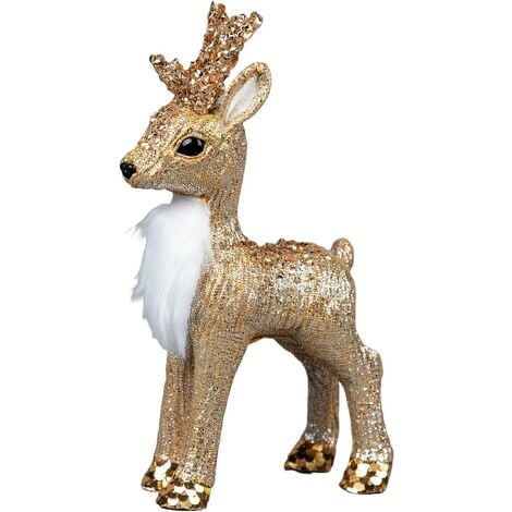 22cm Gold Reindeer - Christmas Figurine
