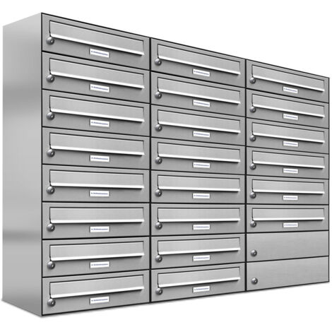 22er Edelstahl Briefkasten Anlage 22 Fach Wandbriefkasten Postkasten