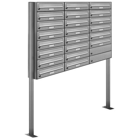 22er Edelstahl Stand Briefkasten Anlage Freistehend