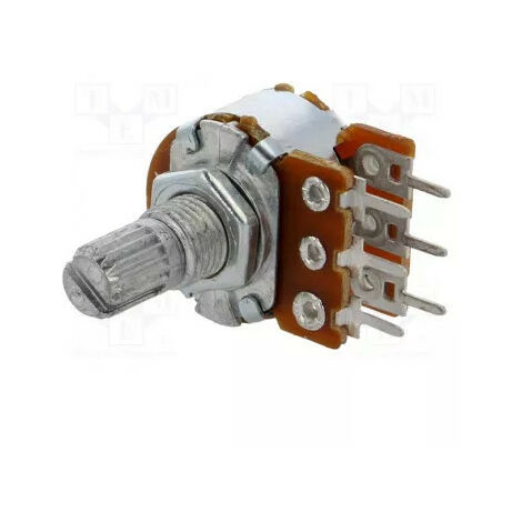 22k Potenciometro Doble Logaritmico Eje Metal Cto. Impreso R16148-1b-2-a22k