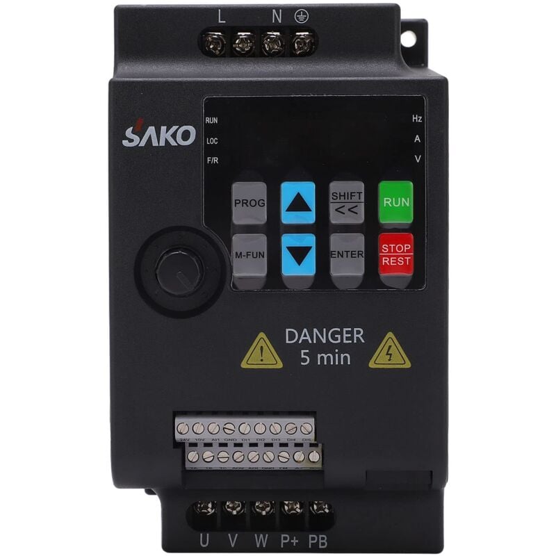 Rosvola - Ej.Life 2.2KW 3HP vfd Variateur de FréQuence Monophasé à Triphasé Inverseur de FréQuence ac 220V à ac 0-220V Inverseur de Commande de Moteur