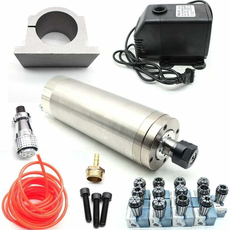 Image of 2.2KW Frequenzumrichter Wassergekühlter Frässpindel spindle motor ER20 +vfd cnc