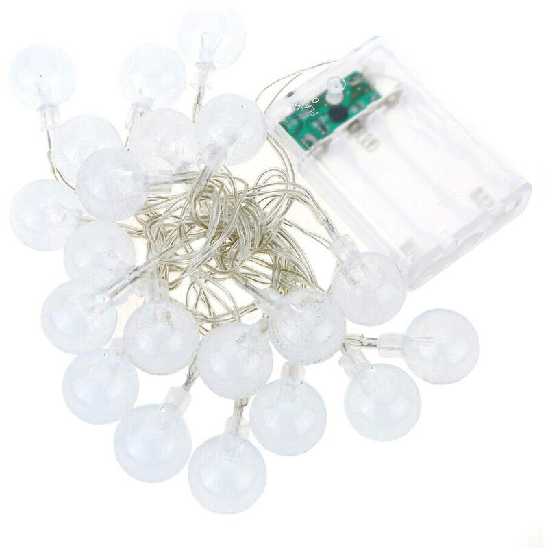 Superseller - 2.2M 20 led blanc chaud boule de cristal Globe bulle chaîne lampe fée lumière pour fête mariage décor à la maison cadeau de noël
