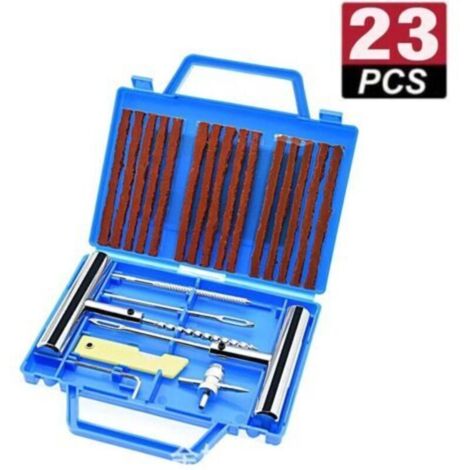 22pcs Kits de réparation de pneus, Outils de réparation de pneus Lourds et Ensembles de réparation de pneus pour Voitures, Motos, camions, VTT, tracteurs, Camping-Cars MNS