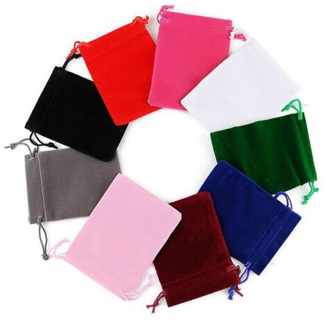 22pcs Pochette Velours, 11 Couleur Sacs  Cordon En Velours Pochettes  Bijoux En Velours Sacs 810cm Pour Le Stockage De Bracelets Et De Montres De