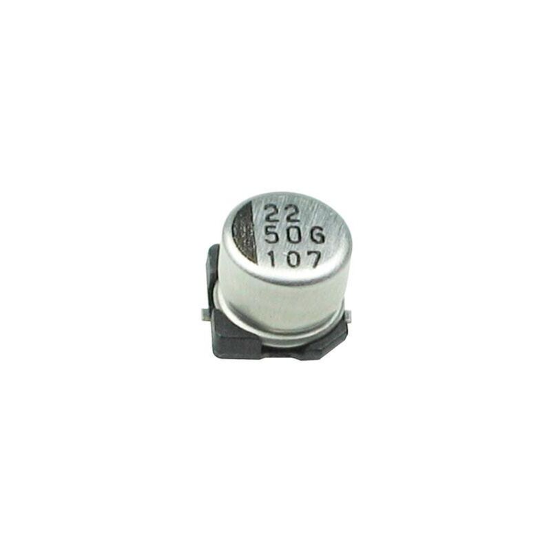 

Condensador Electrolitico SMD 2,2uF 50Vdc Medidas 4x5,3mm