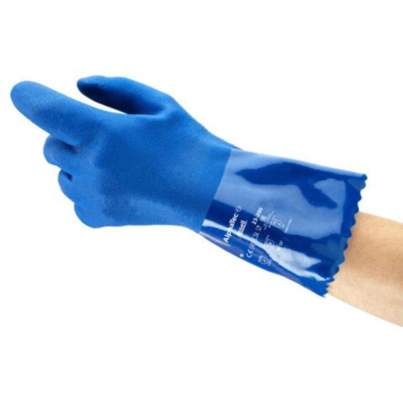 Ansell 23-200 Size 8, 0 Chemical Protection Gloves - Blue