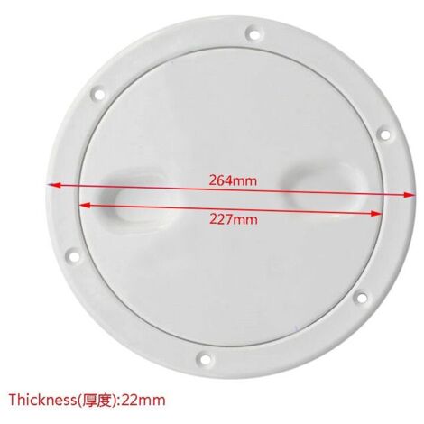 23 cm weiße Nylon-Deckplatte, 15 cm runde Bootsdeckabdeckung, rutschfeste Lukenabdeckung, Mannlochdeckel, 23 cm Inspektionsöffnung für Yachten
