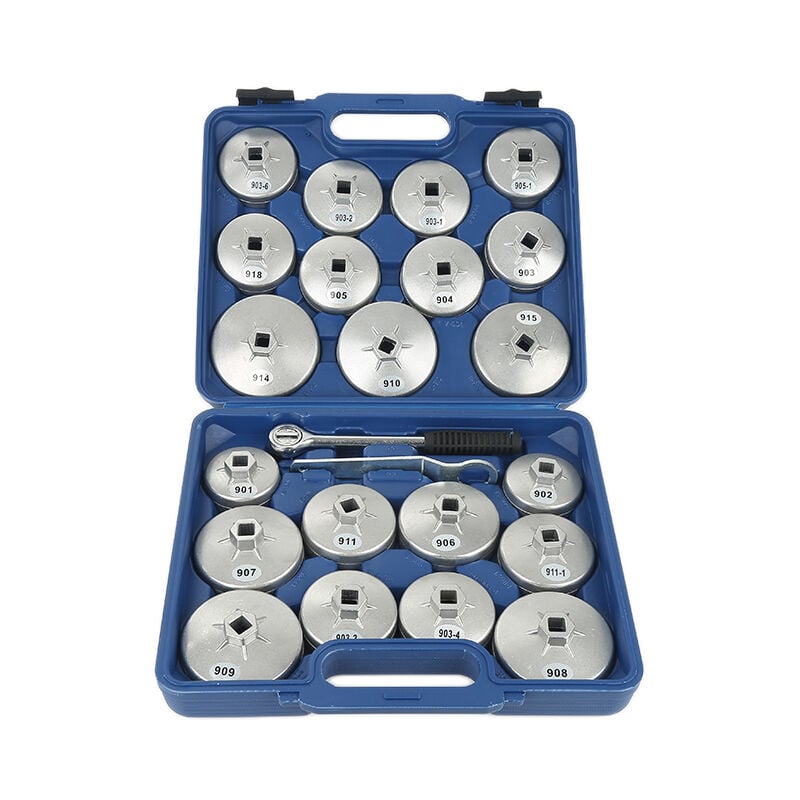 23 pcs clef à molette Filtre à huile Type de Wrench Set Socket Coupe Wrench outil