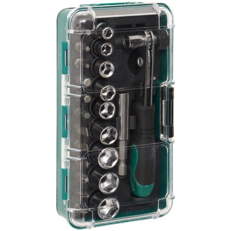 23-teiliges clip-on-schraubendreher-set grün - 5five