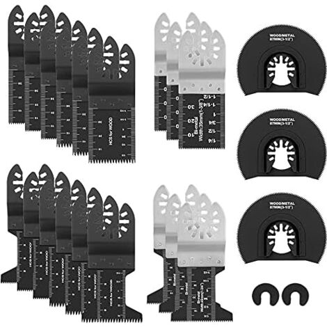 23-teiliges oszillierendes Sägeblatt-Set, professionelles Universalwerkzeug für Holz/Metall/Kunststoff, Schnellwechsel-Sägeblätter für Multimaster, Ryobi, Milwaukee, Bosch, Dremel, Dewalt, Rockwell, M