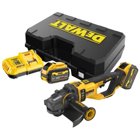 230 mm DEWALT XR FLEXVOLT 54V 3Ah Li-Ion Bürstenloser Schleifer – 2 Batterien, Box – DCG460X2-QW