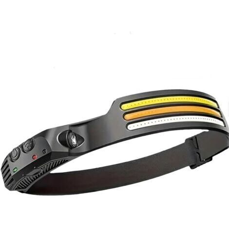 230° Ultra-Light Motion-Sensing Headlamp,1800MAH - Rechargeable Headlamp, Lampe Frontale, Headlight, Super Lumineux Étanche Léger Torche Frontale LED Puissante pour Camping, Randonnée