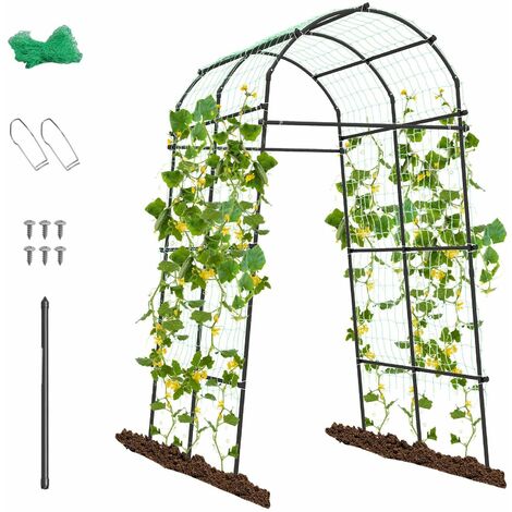 230CM Metal Garden Arch Heavy Duty Arbor Climbing Trellis Pergola Decoration