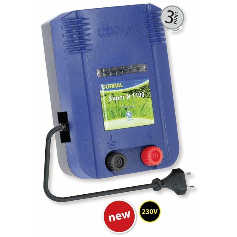 230V 230V 230V corral super N1100 câble électrique pour clôtures jusqu'à 10 km pour chevaux et animaux de ferme