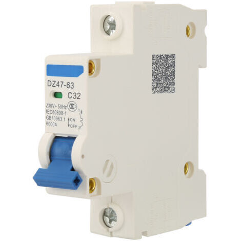 230Vac Dz47 63 1 Pôle Miniature, Disjoncteur, Disjoncteur Miniature Dz47 63 Ac230V Dz47 63 Disjoncteur Interrupteur de Coupure (32A).