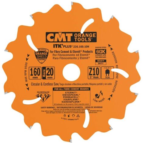 236.160.10H Sageblatt CIRCULAIRE Fur MATeRIAUX DURS Und ABRASIVS 160X2.4X20 Z=10 TCG