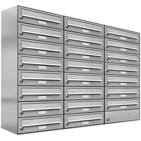 23er Edelstahl Briefkasten Anlage 23 Fach Wandbriefkasten Postkasten