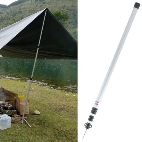 2.3m Poteau de Support en Alliage d'Aluminium pour Tente Abri Extensible 3 Sections pour Extérieur